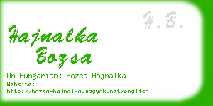 hajnalka bozsa business card